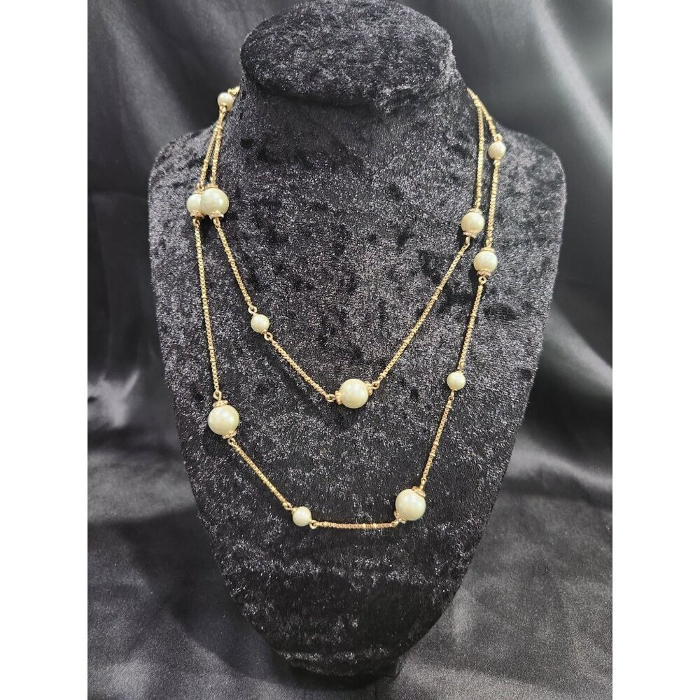 Kate Spade New York Pearls of Wisdom Gold-tone Faux Pearl Station Necklace